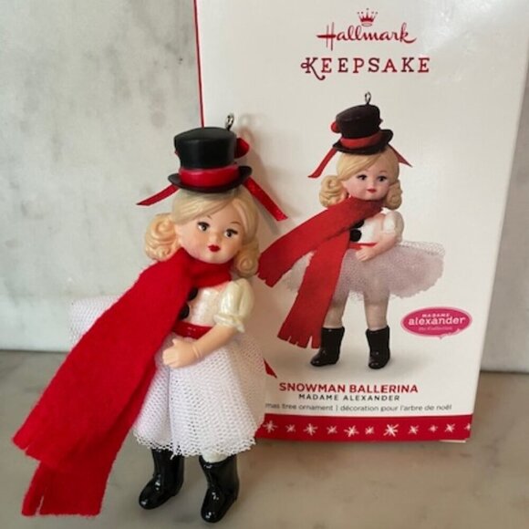 HALLMARK  2016 Madame Alexander 21st Snowman Ballerina Ornament IOB - Picture 1 of 13